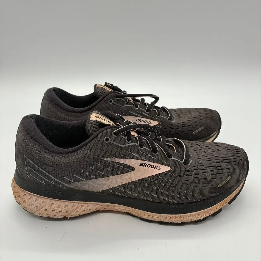 Brooks Ghost 13 Womens 7.5 Black Gray Running Shoes DNA Loft Pre Owned